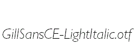 GillSansCE-LightItalic