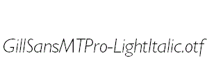 GillSansMTPro-LightItalic