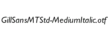 GillSansMTStd-MediumItalic