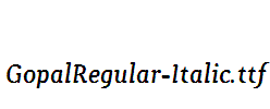 GopalRegular-Italic