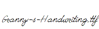 Granny-s-Handwriting
