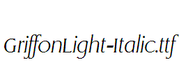 GriffonLight-Italic