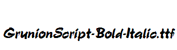 GrunionScript-Bold-Italic