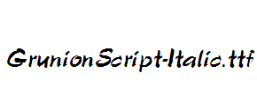 GrunionScript-Italic