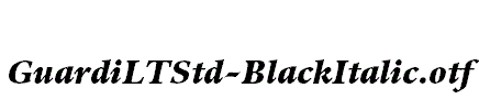 GuardiLTStd-BlackItalic