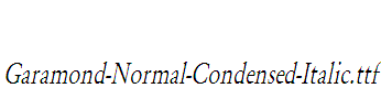 Garamond-Normal-Condensed-Italic