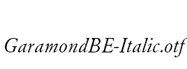 GaramondBE-Italic