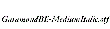 GaramondBE-MediumItalic