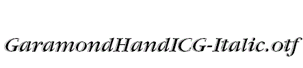 GaramondHandICG-Italic