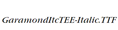 GaramondItcTEE-Italic