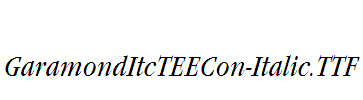 GaramondItcTEECon-Italic