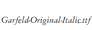 Garfeld-Original-Italic