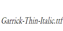 Garrick-Thin-Italic