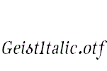 GeistItalic