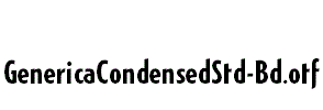 GenericaCondensedStd-Bd