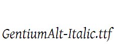 GentiumAlt-Italic