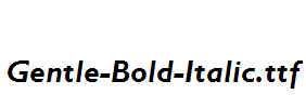 Gentle-Bold-Italic