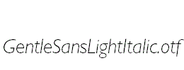 GentleSansLightItalic