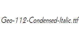 Geo-112-Condensed-Italic