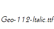 Geo-112-Italic