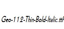 Geo-112-Thin-Bold-Italic