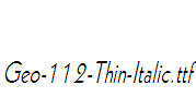 Geo-112-Thin-Italic