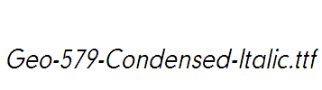 Geo-579-Condensed-Italic