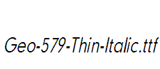 Geo-579-Thin-Italic