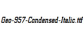 Geo-957-Condensed-Italic