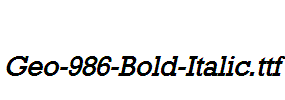 Geo-986-Bold-Italic