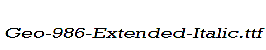 Geo-986-Extended-Italic