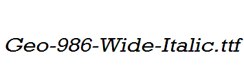 Geo-986-Wide-Italic