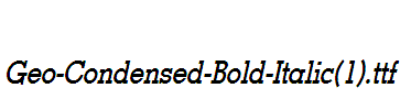 Geo-Condensed-Bold-Italic(1)