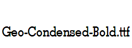 Geo-Condensed-Bold