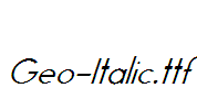 Geo-Italic