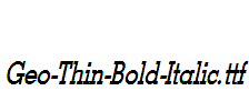 Geo-Thin-Bold-Italic