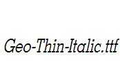 Geo-Thin-Italic