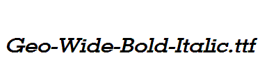 Geo-Wide-Bold-Italic