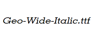 Geo-Wide-Italic