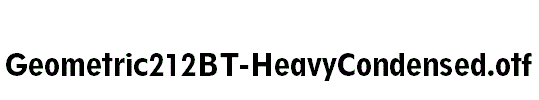 Geometric212BT-HeavyCondensed