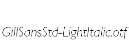 GillSansStd-LightItalic