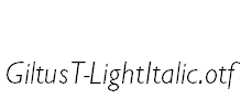 GiltusT-LightItalic