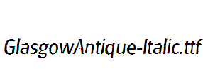 GlasgowAntique-Italic