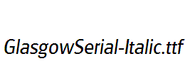 GlasgowSerial-Italic