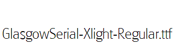 GlasgowSerial-Xlight-Regular