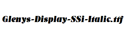 Glenys-Display-SSi-Italic