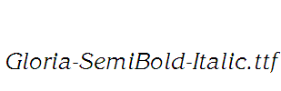 Gloria-SemiBold-Italic