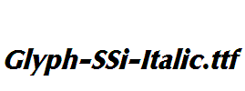 Glyph-SSi-Italic