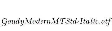 GoudyModernMTStd-Italic