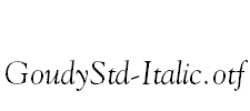 GoudyStd-Italic